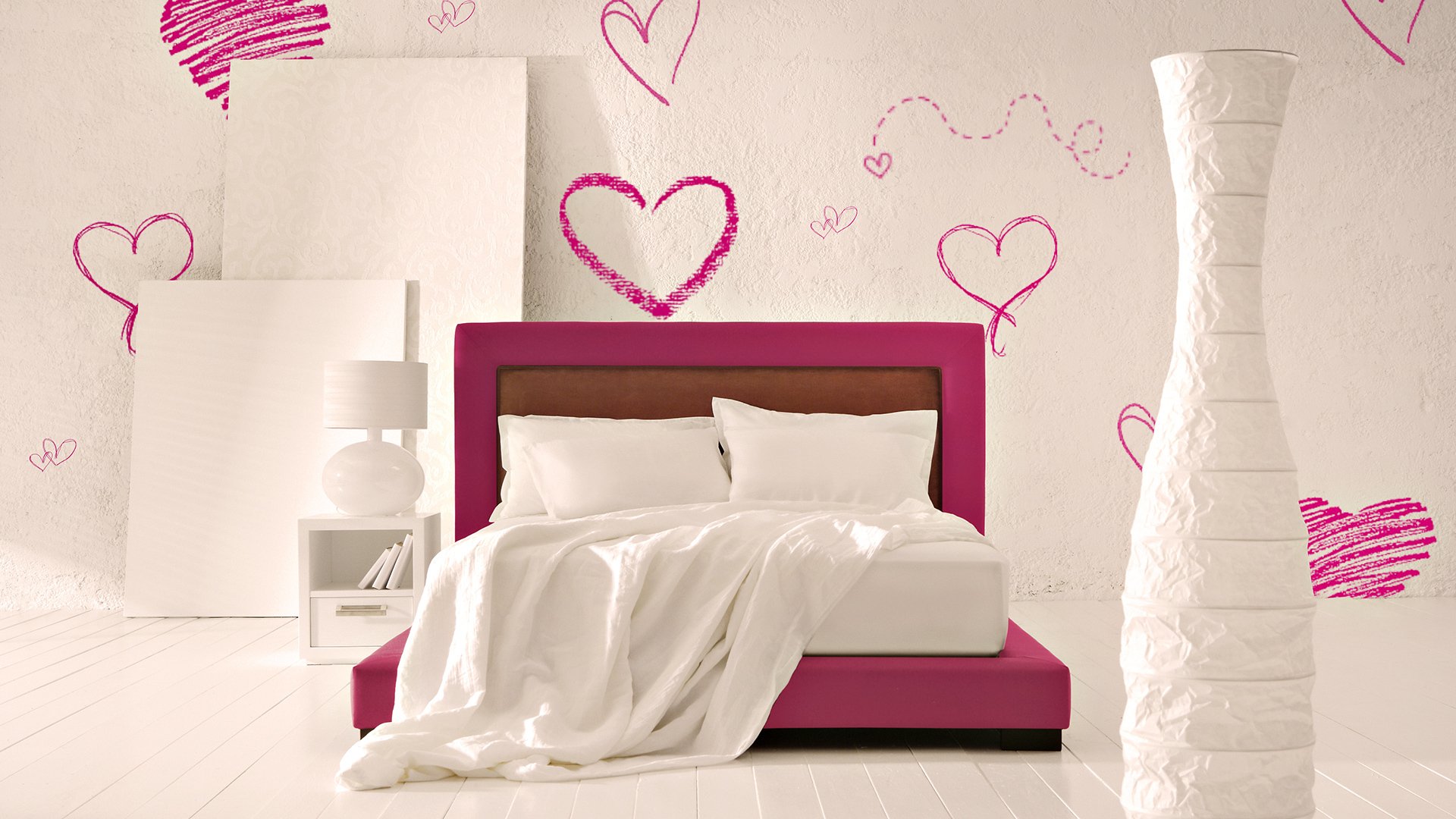 interior bed heart