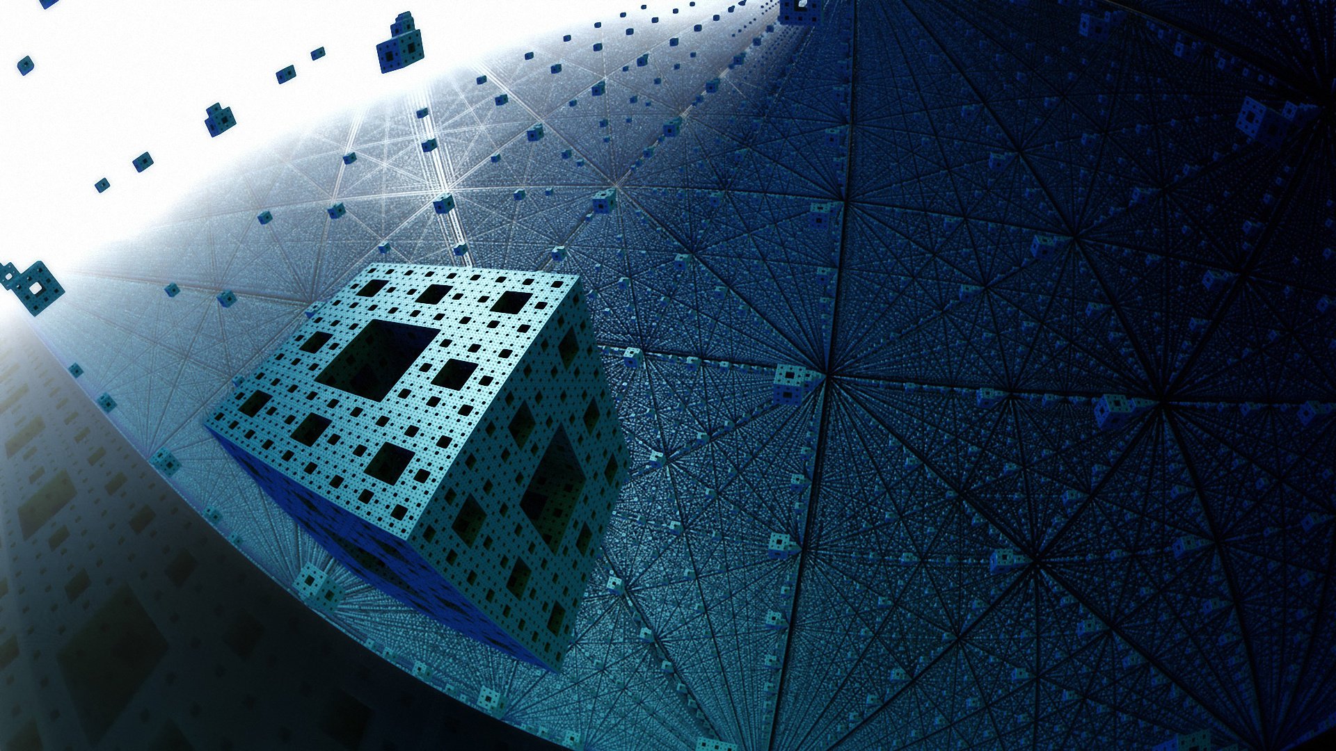 the menger sponge fractal 3d