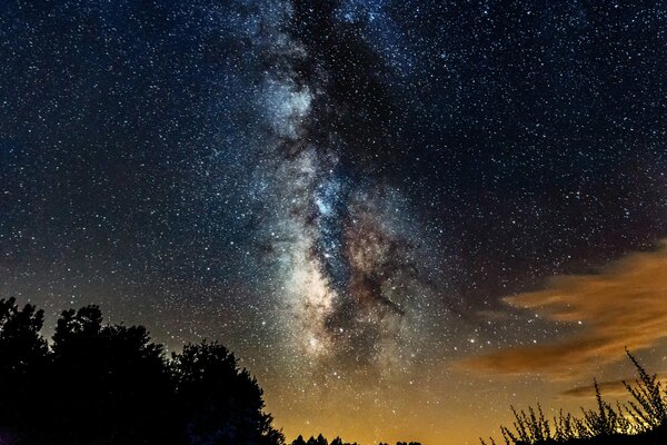 The Milky Way in pitch darkness