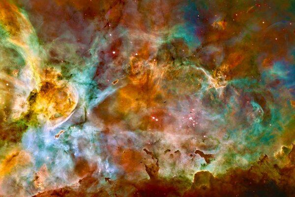 Nebulosa de la quilla en el espacio exterior en pinturas