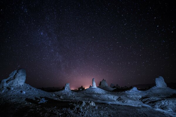 View from the moon. Cosmic sky