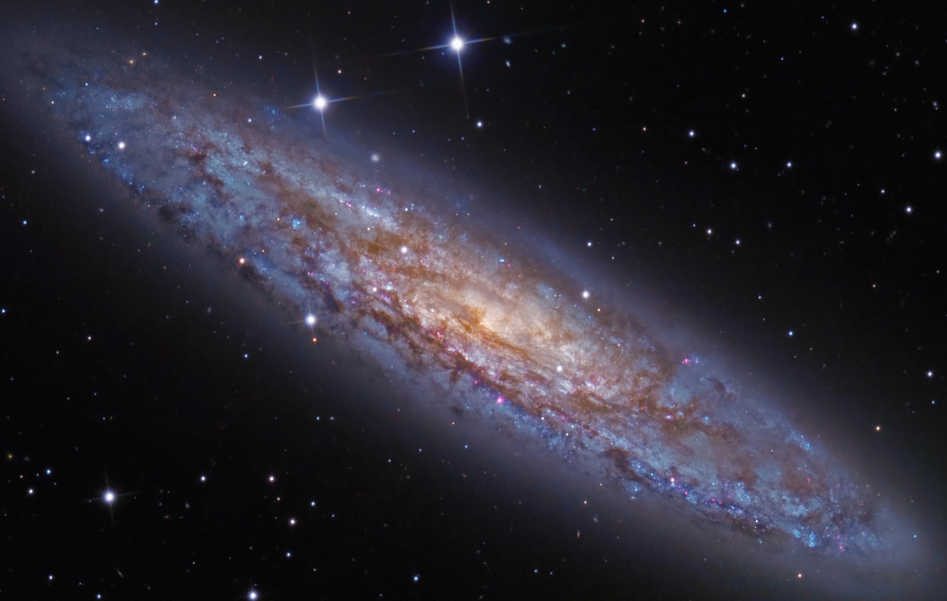 spirale galaxie sculpteur ngc 253 espace