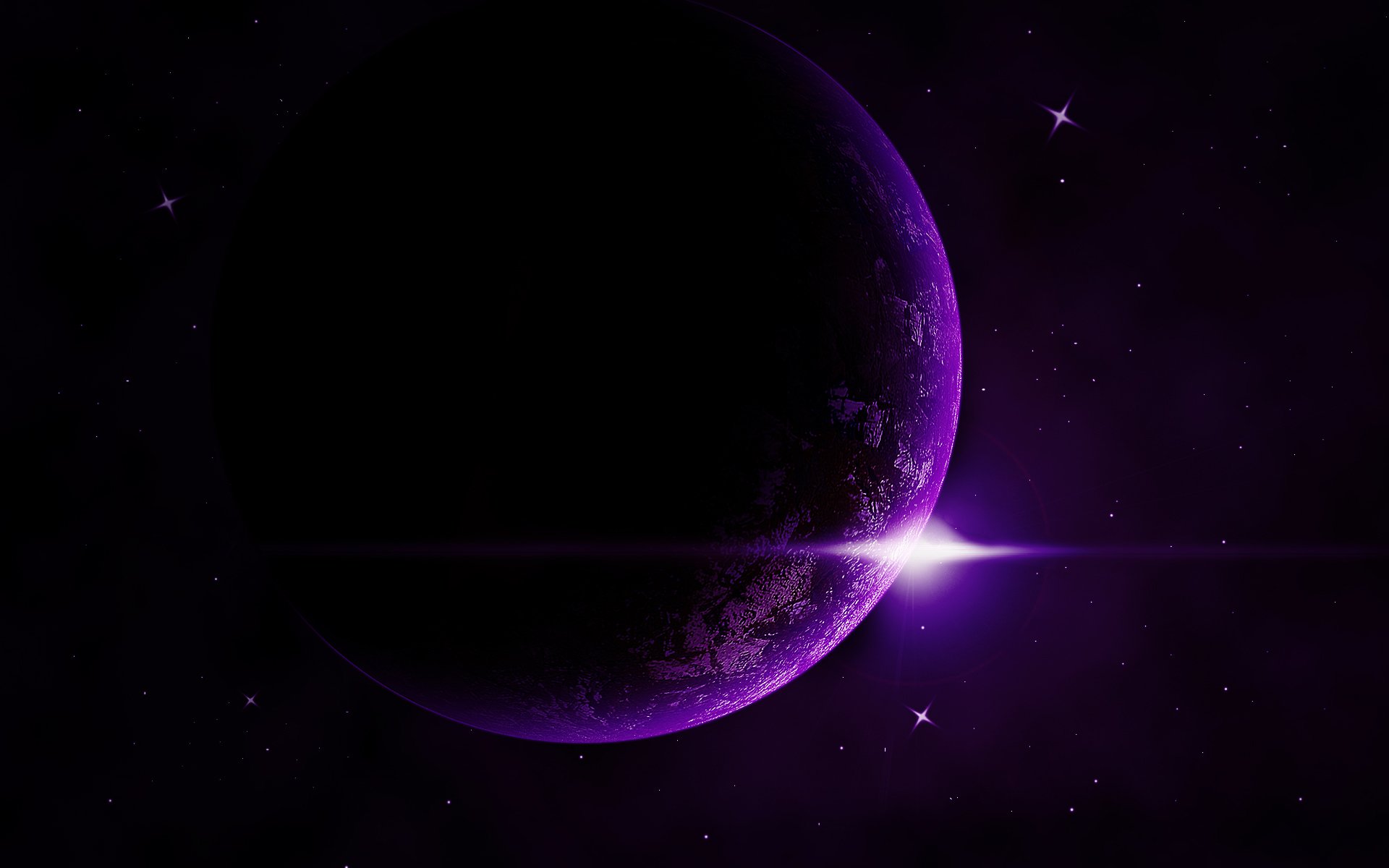 exoplanète étoile espace violet