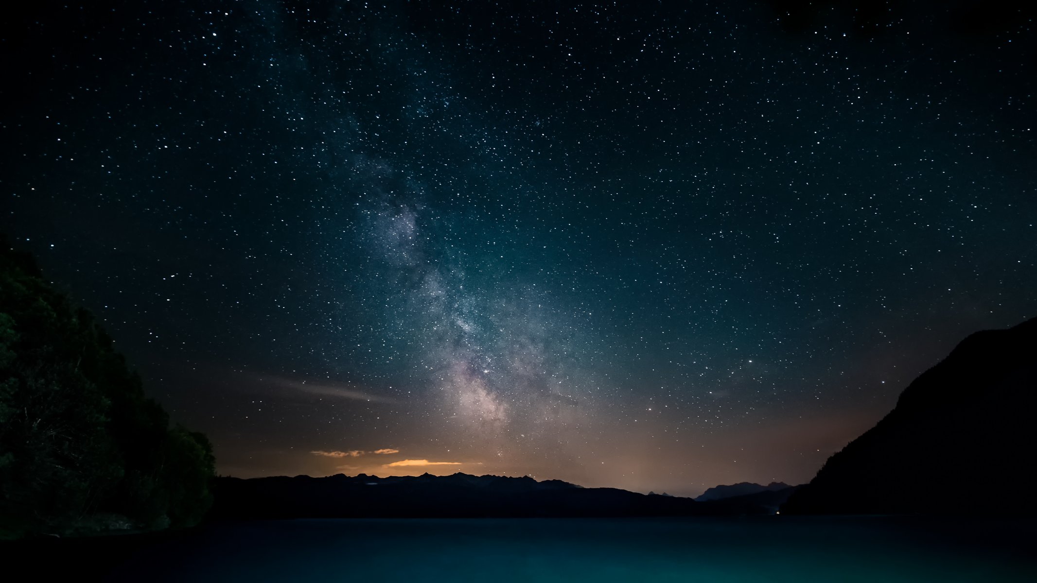 cosmos estrellas vía láctea noche panorama