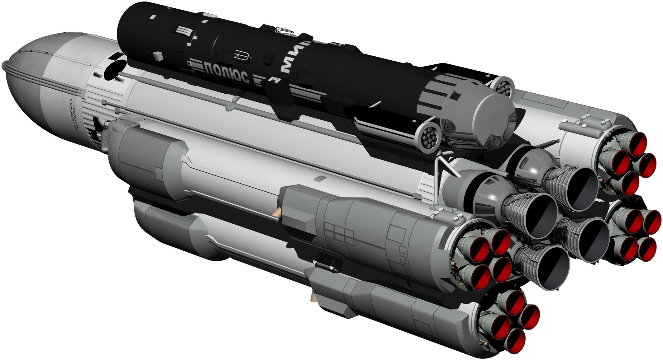 3d model rakieta burza przestrzeń