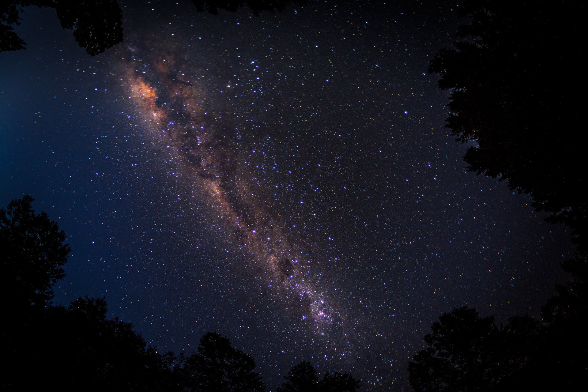 vía láctea noche estrellas cielo