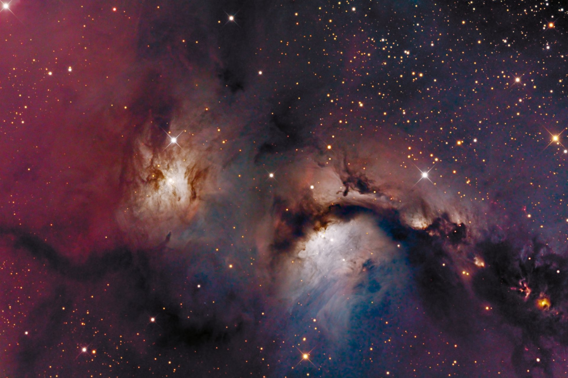 nebulosa riflettente costellazione di orione m78 lrgb cosmo