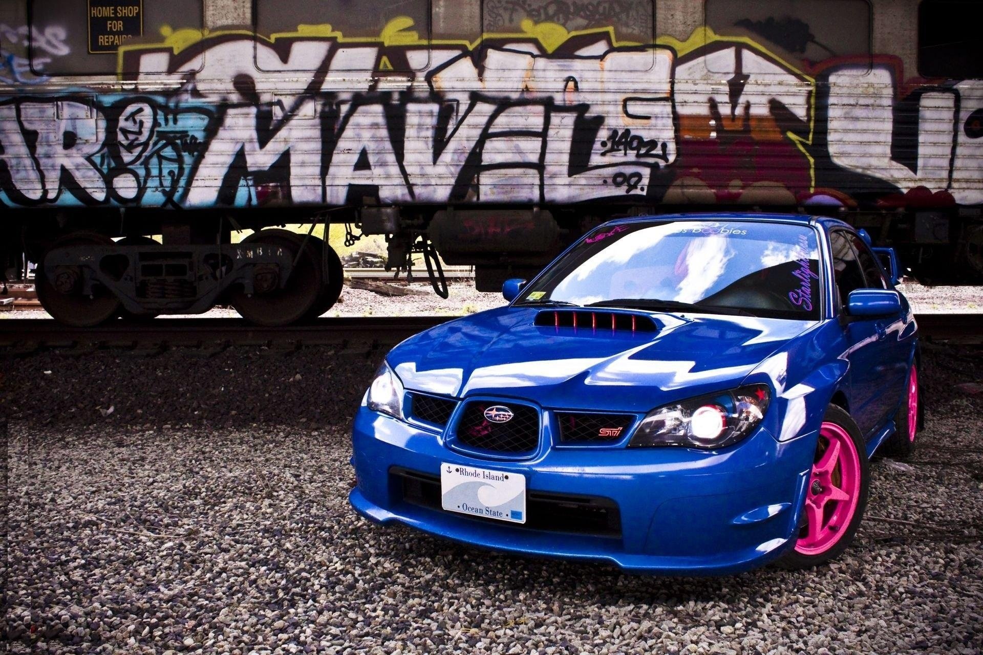 ubaru graphite bleu rose impreza jantes wagon