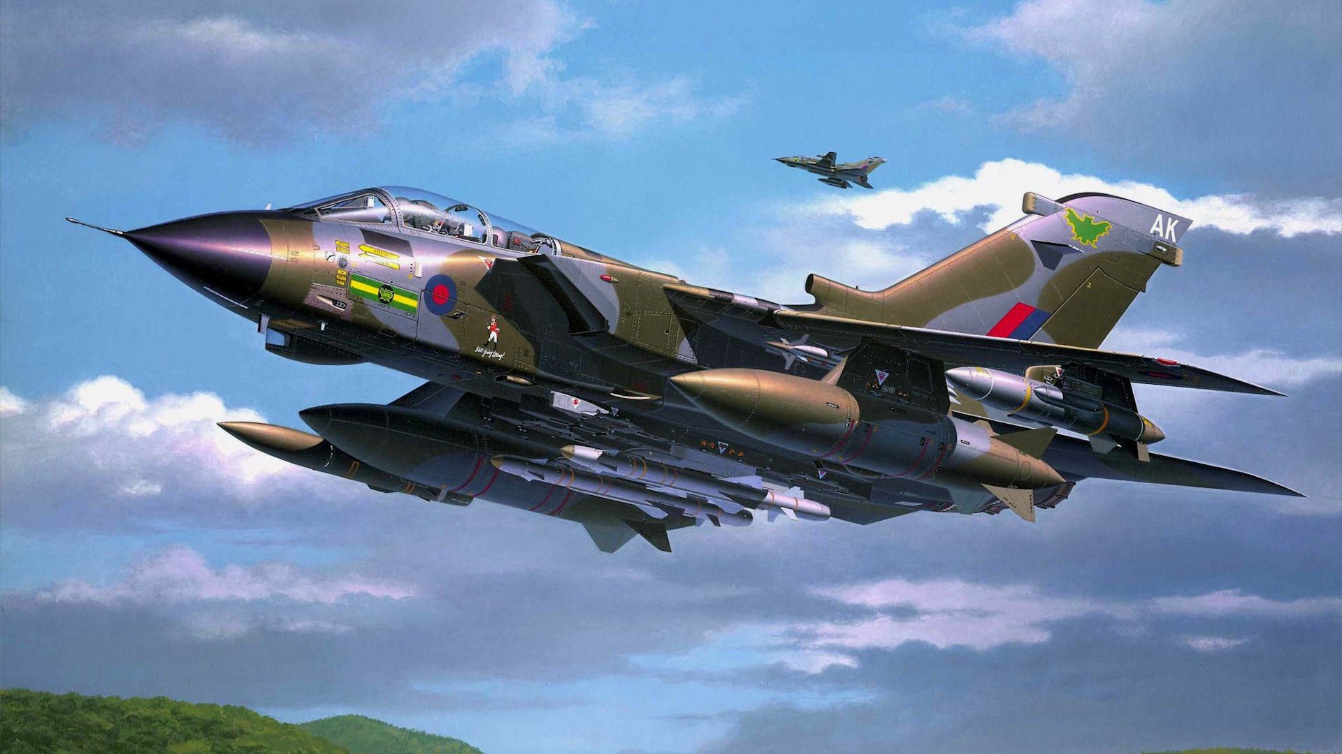 kunst zeichnung bomber panavia tornado