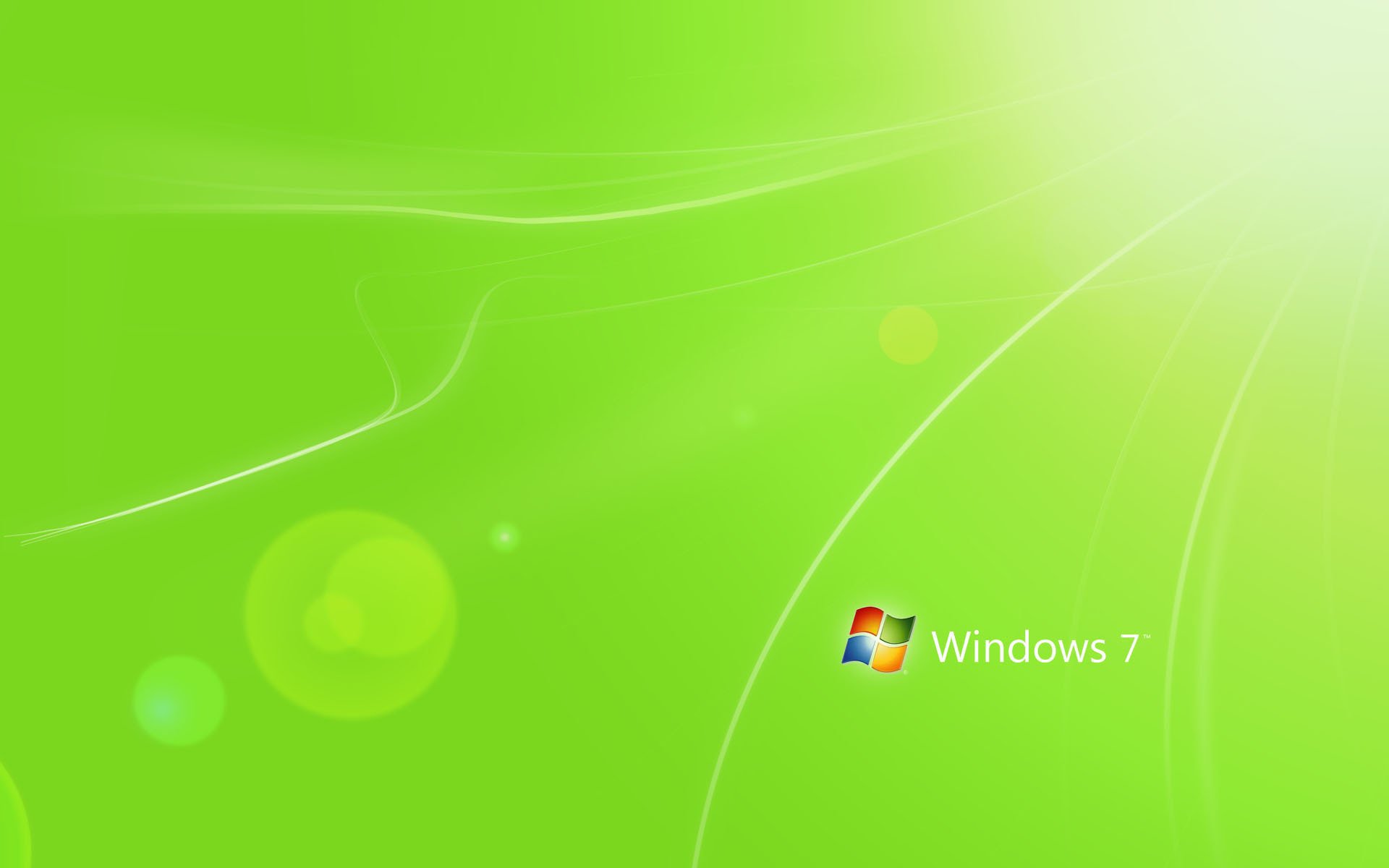 minimalism hi-tech windows 7 light color green green stripe