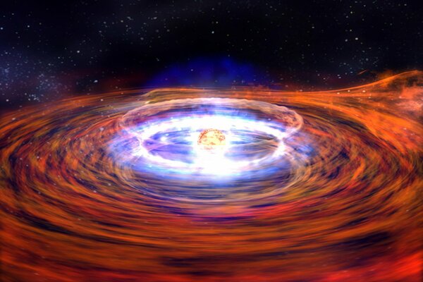 Gas rotation in a neutron Star