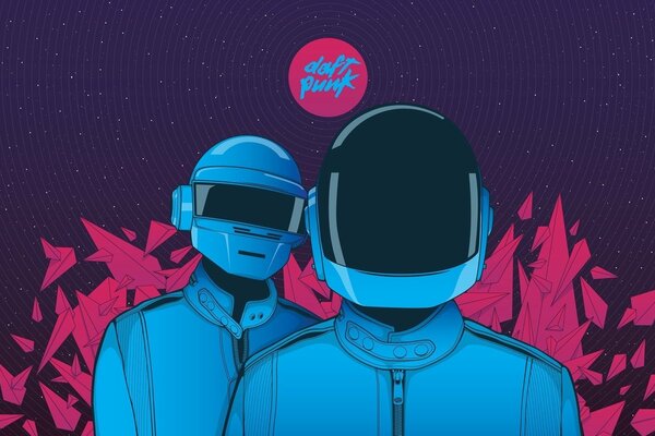 Les gars dans le style Daft punk