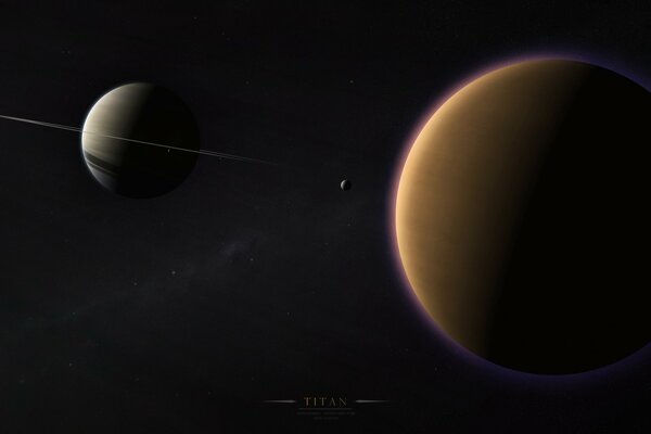 Saturn in the solar system and the Milky Way