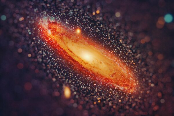 Spiral fiery galaxy Andromeda m 31