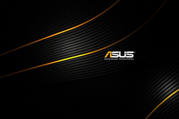 Logo ASUS su sfondo nero