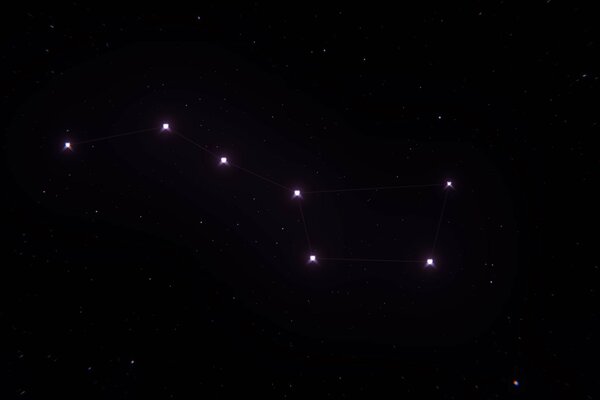 The constellation Ursa major in the night sky