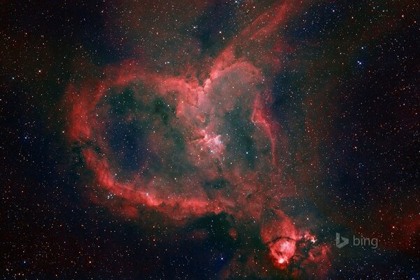 Espacio lejano nebulosa corazón estética