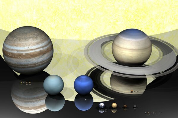 Planetas del sistema solar en comparación