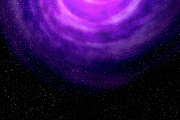 Purple whirl in the vastness of the universe