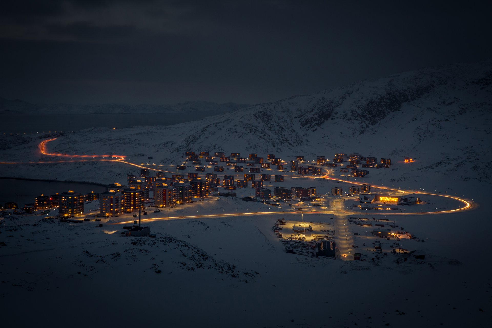 grönland schnee zuhause berge