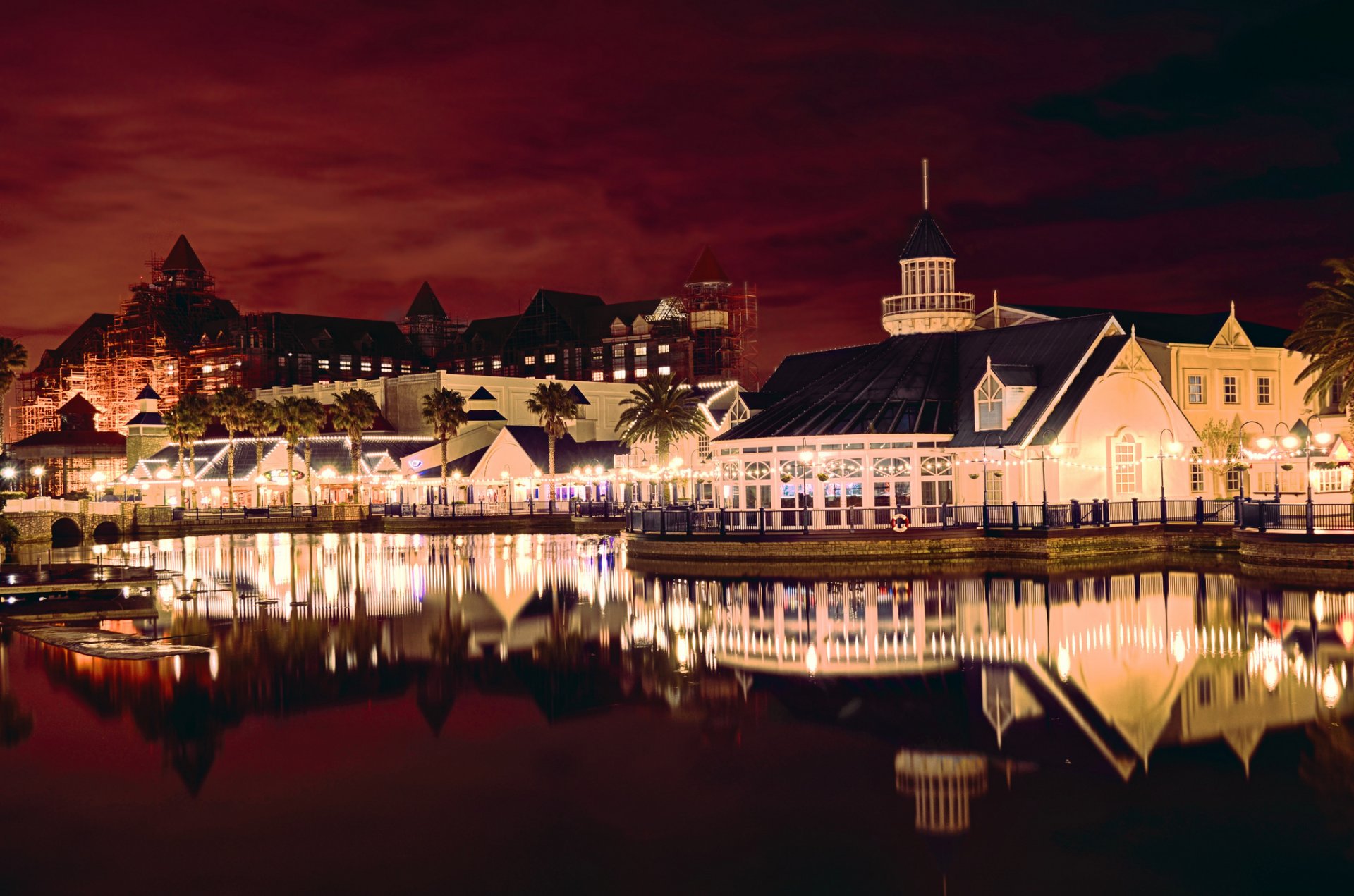 outh africa port elizabeth night lights glow