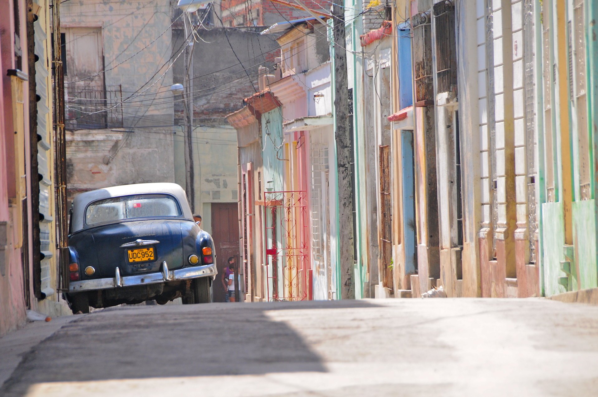 cuba cile strade di santiago auto case automobili case