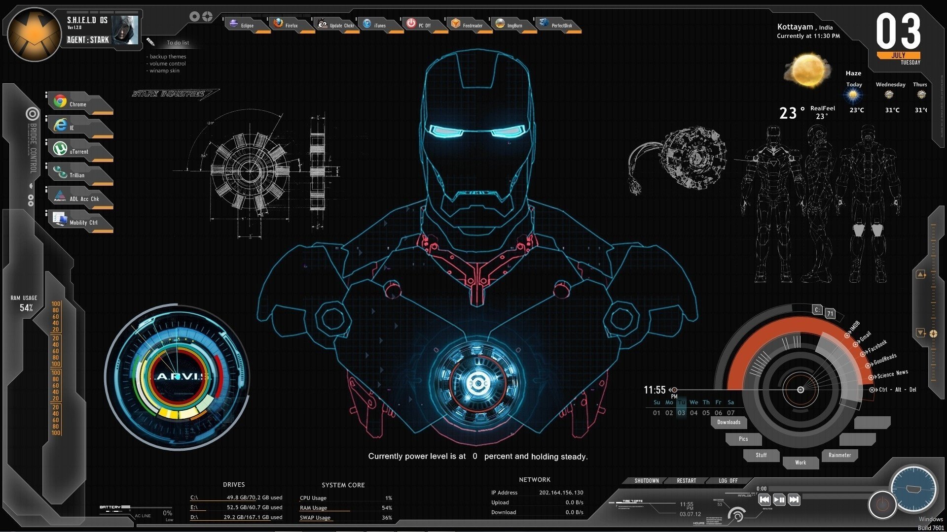 железный человек iron man компьютер shield