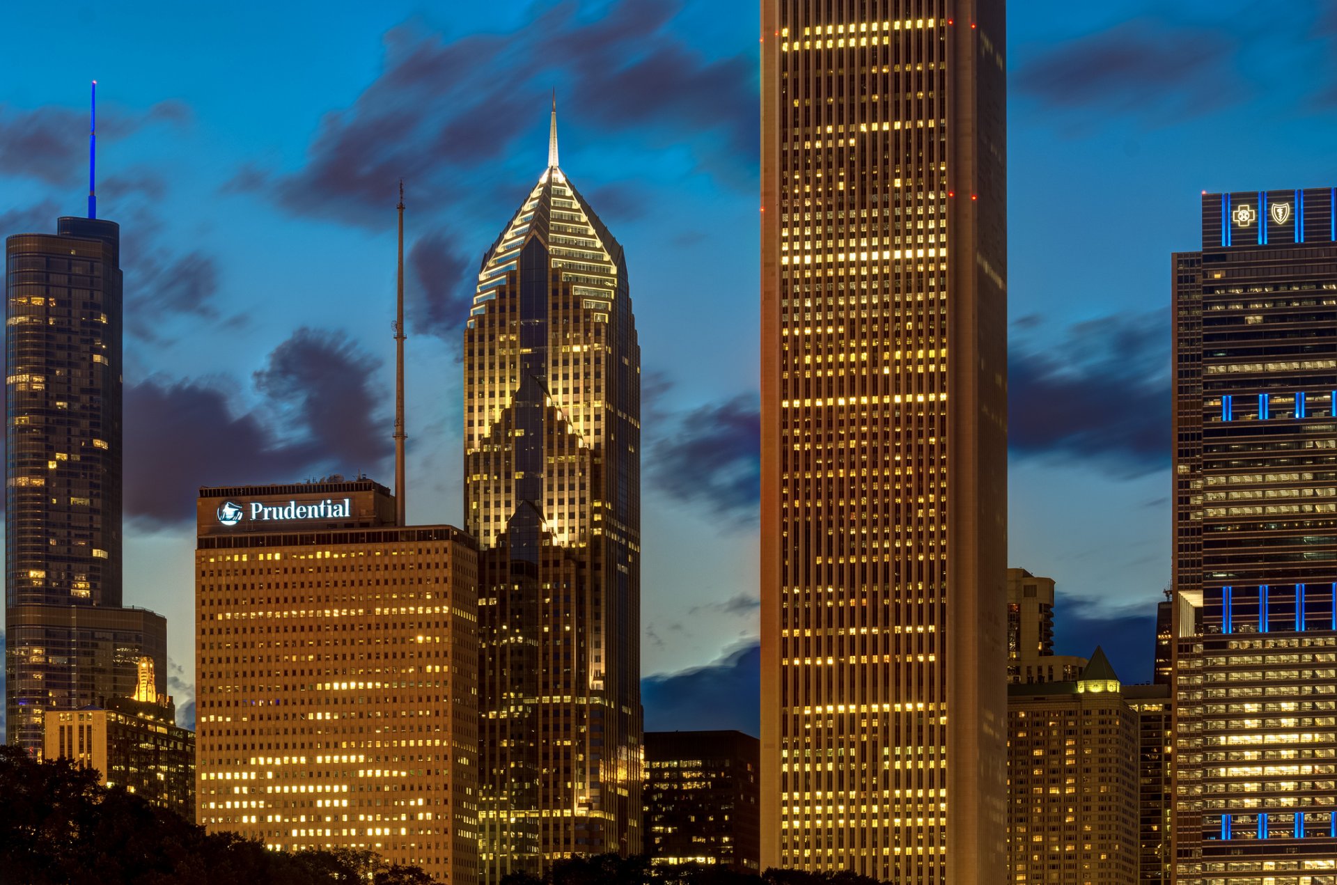 сша штат иллинойс чикаго один prudential plaza два prudential plaza аон центр blue cross blue shield