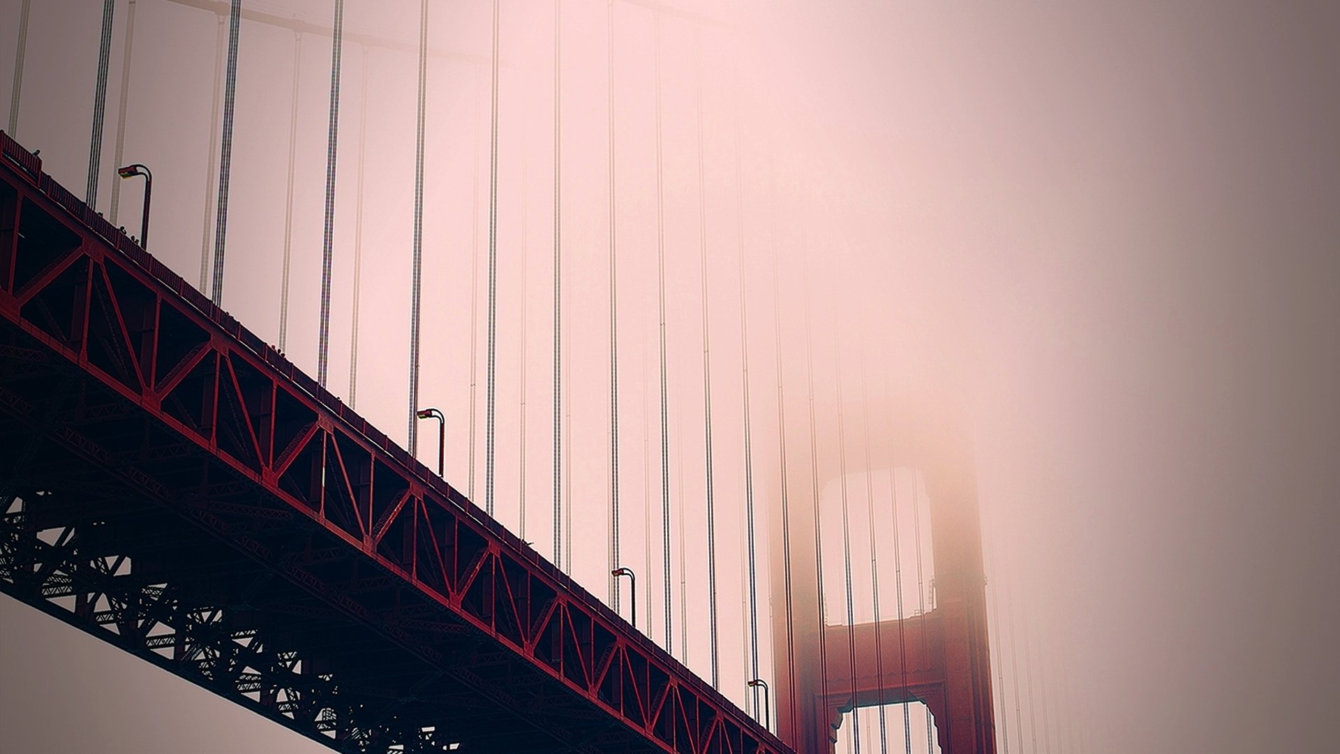 ponte città nebbia