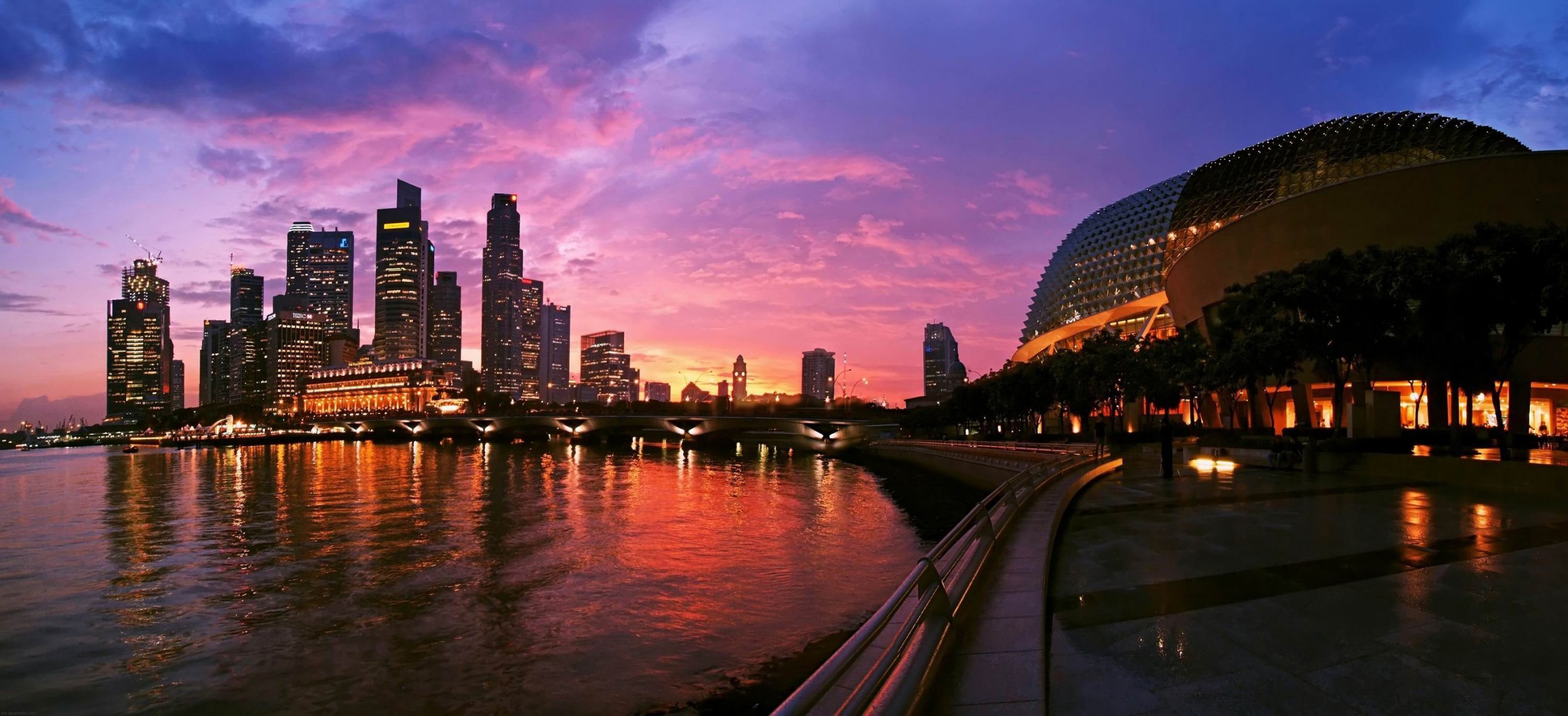 städte stadt singapur naght nacht häuser hochhäuser gebäude