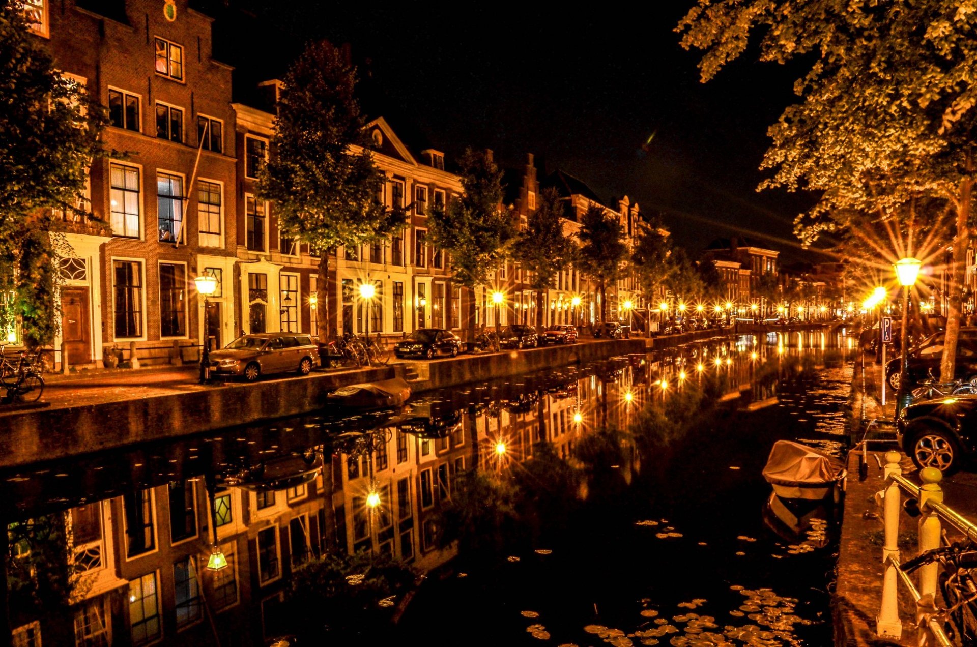 auto lampe licht nacht reflexion wasser