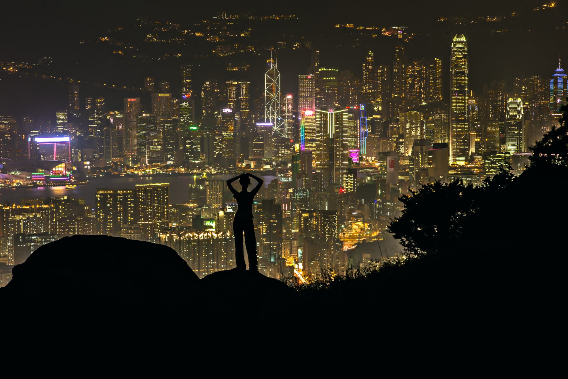 town night silhouette