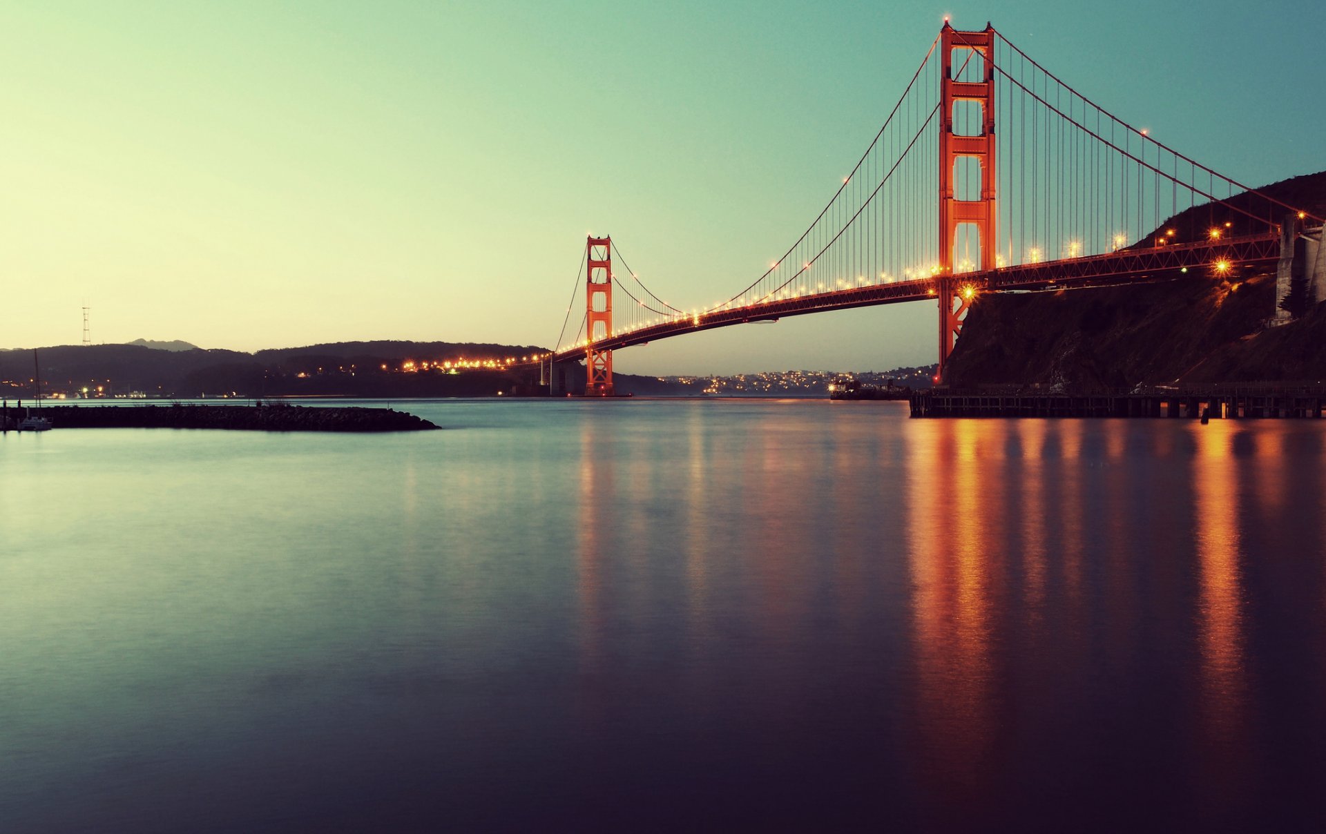 san francisco golden gate stati uniti san francisco ponte sera luci