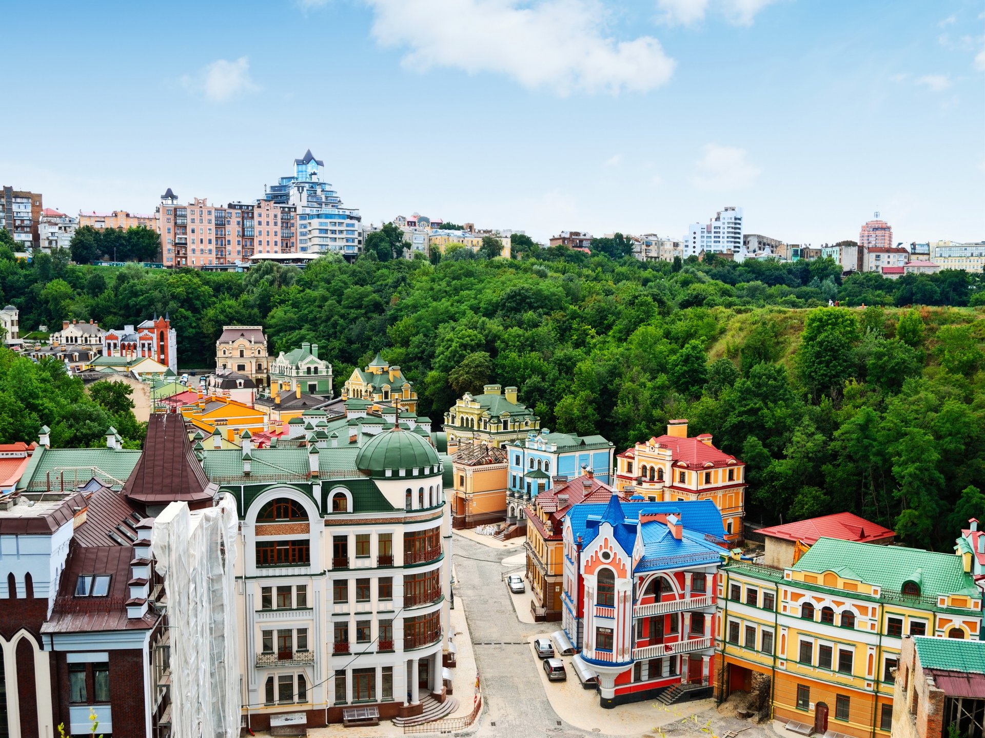 ukraine maison kiev rue d en haut ville photo