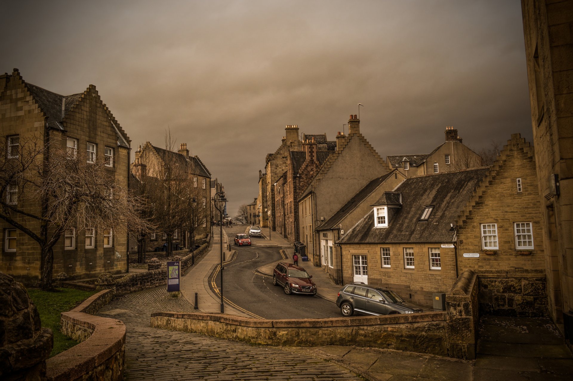 schottland sterling bowe street straße häuser straße autos