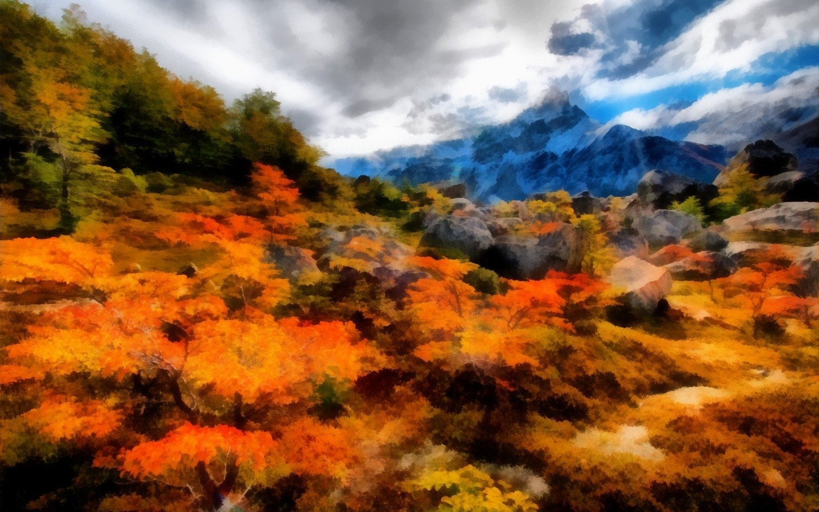 wictimcz arte natural spectrum bosque piedras montaña