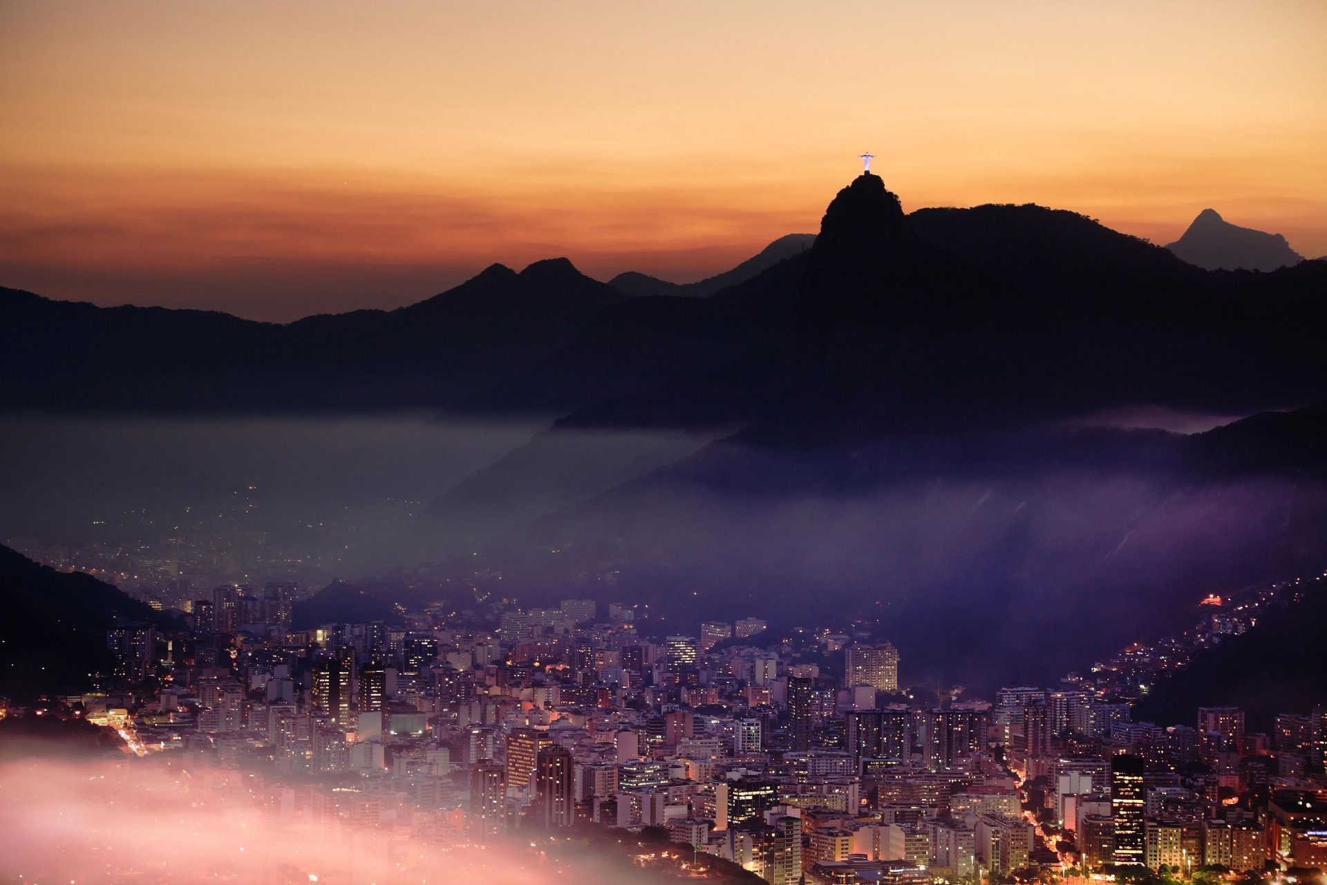 rio de janeiro rio de janeiro città luci montagne