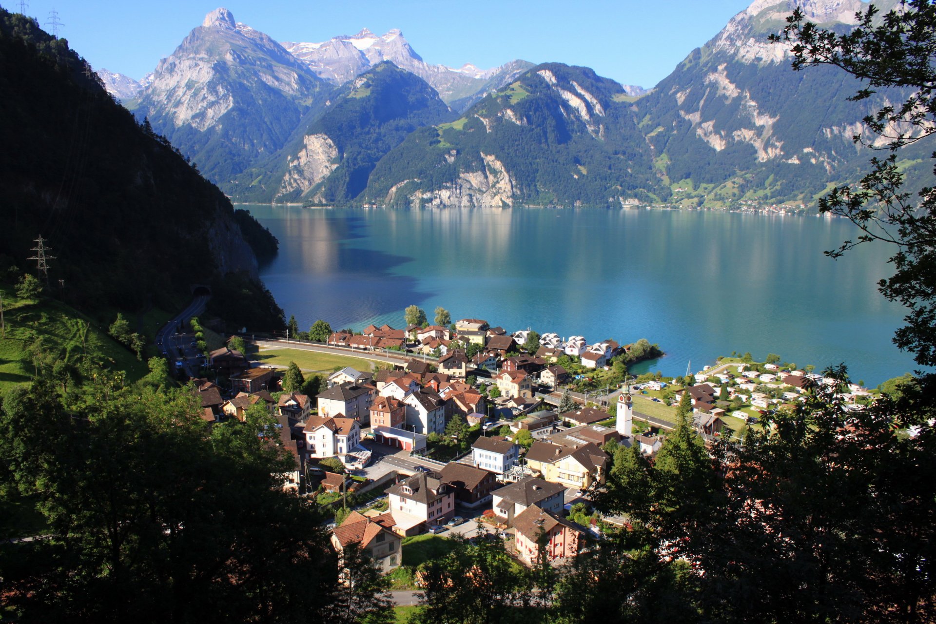 landscape switzerland mountains top nature