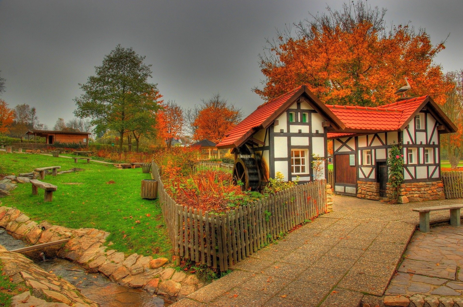 city​​ germany saalburg house land fence