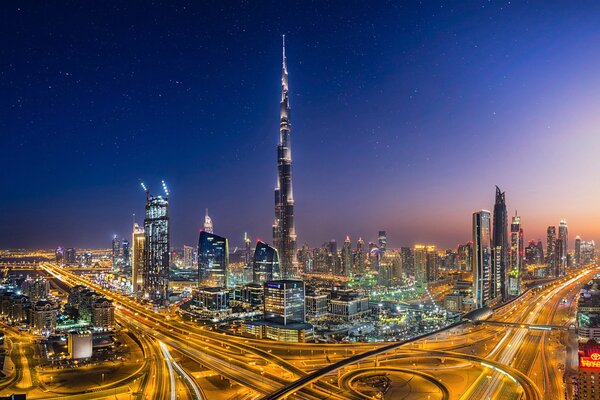 Lights of Dubai s Burj Khalifa Tower