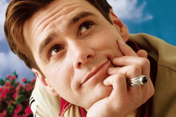 Le regard rêveur d un homme heureux
