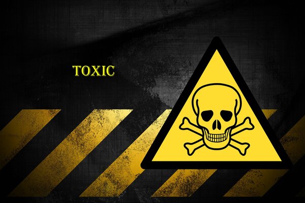 Peligro de contaminación tóxica signo