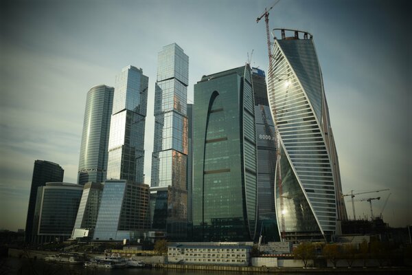 Moscow City buildings of the capital