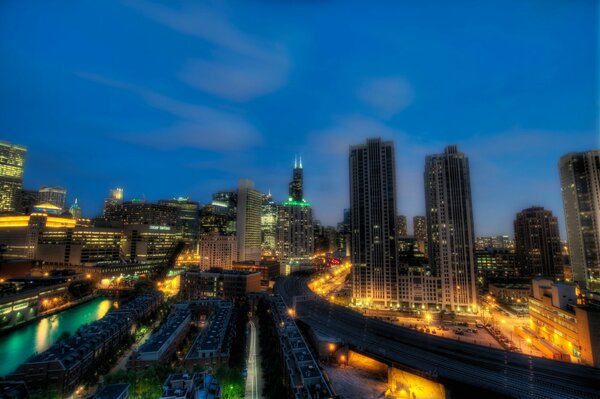 Noc w pięknym mieście Chicago