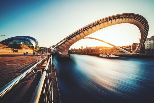 Gateshead Millennium Bridge in the UK