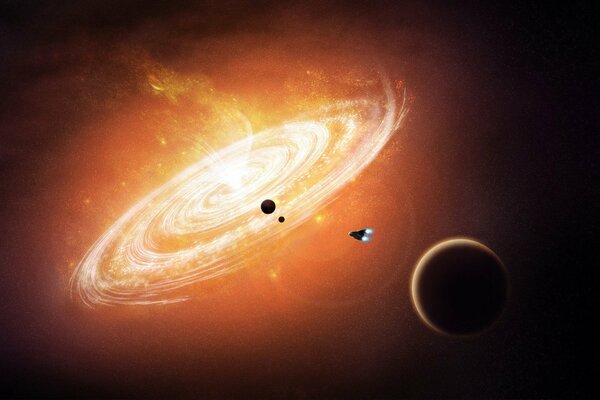 How small are the stars and planets against the background of a huge space