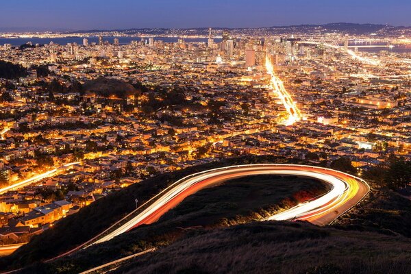 San Francisco, luci notturne della città