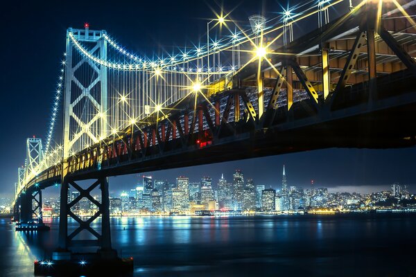 Most Golden Gate Night Bay w San Francisco