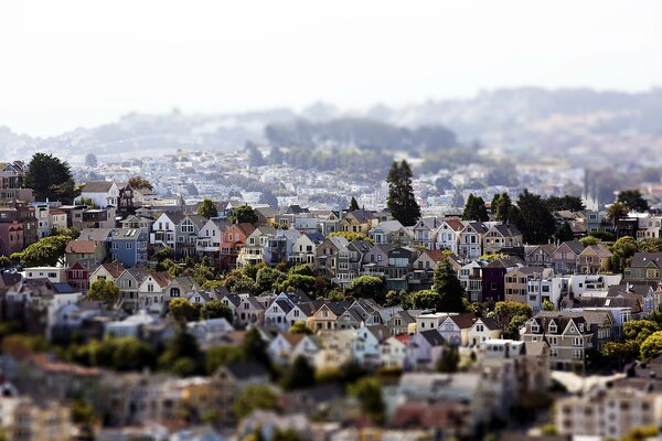 A huge number of houses in the valley
