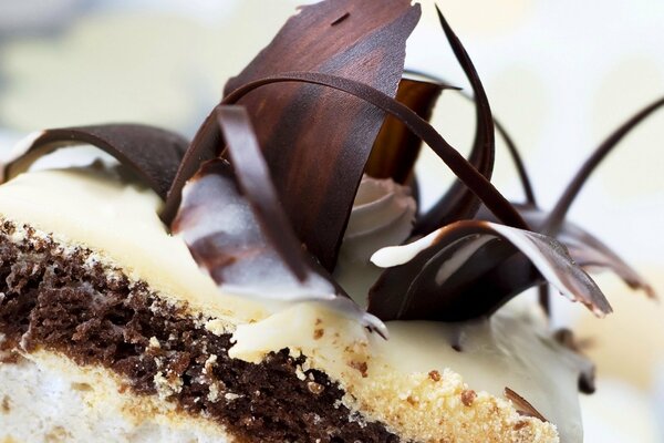 Sweet sugary cake with chocolate chips